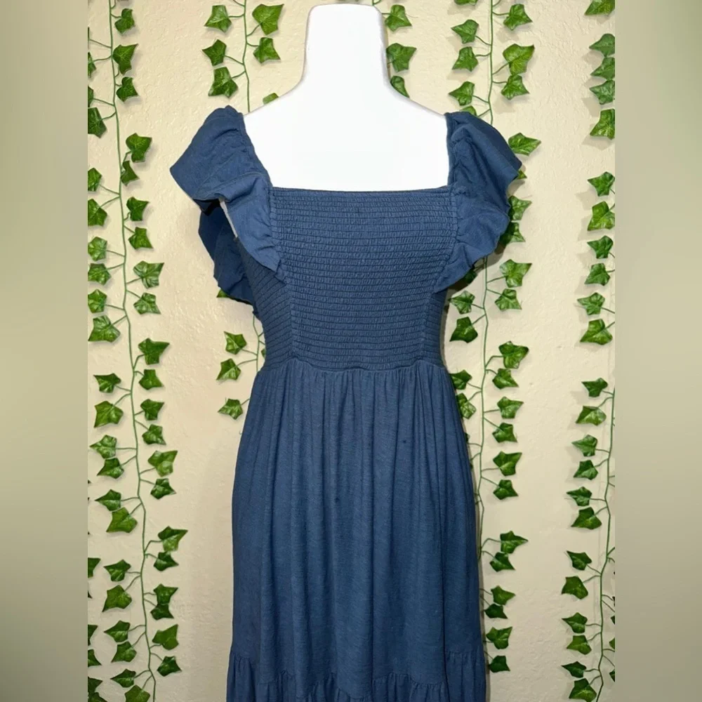 Nation Ltd. Gwen Tie Back Dress- French Navy XS - Picture 8 of 8